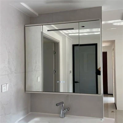 Tall Bathroom Cabinet with Mirror Door
